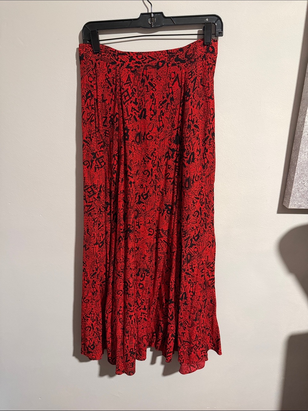 Zadig & Voltaire Red Printed Maxi Skirt - Classic Flowing Silhouette size 38